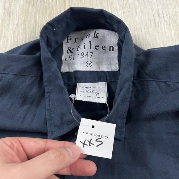 NEW Frank & Eileen Dark Blue Don Button Up Shirt - Picture 6 of 10